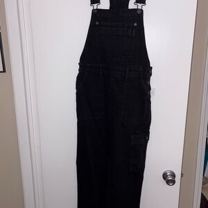 NWT AE Black Denim Overall Dress